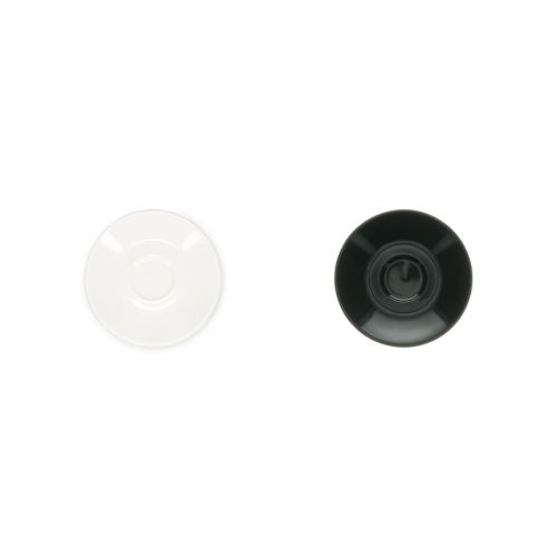 Overzicht van beschikbare porseleinen kleurvarianten voor Baristo Espresso Schotel 12,5 cm.