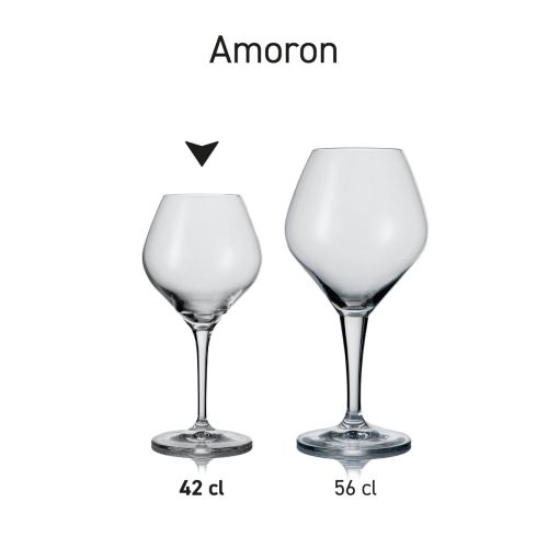 Set van meerdere Amoron bierglazen overzichtelijk gepresenteerd als productserie.