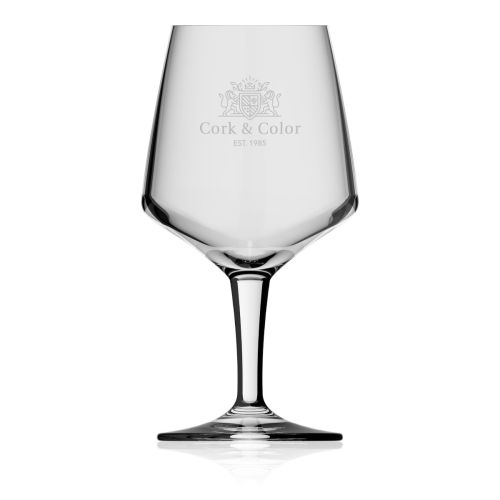 Bierglas Bravio 50 cl. glas met gegraveerd logo van CorkColor op het voorpaneel