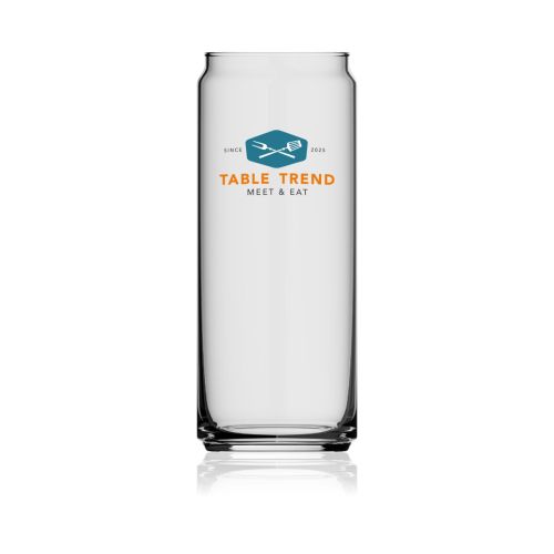 Bierglas Can 33 cl. met meerkleurig TableTrend-logo op het voorpaneel