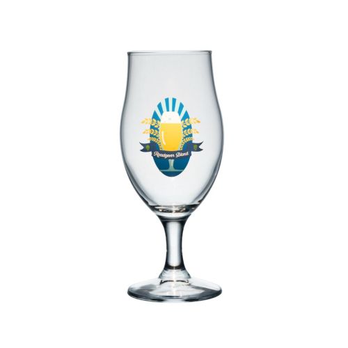 Bierglas Executive 26 cl glas met meerkleurig Raadgever Blond-logo op de voorzijde