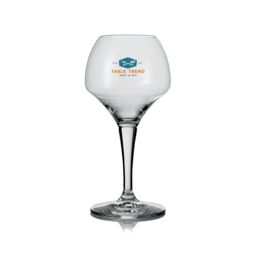 Transparant bierglas Norbert 54 cl. met meerkleurig TableTrend-logo op de voorkant van het glas.