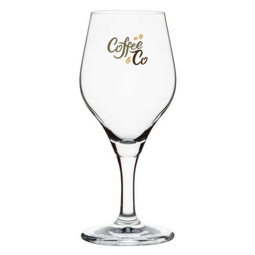 Bierglas Ronceva op voet 57 cl glas met meerkleurig CoffeeCo-logo op het voorpaneel
