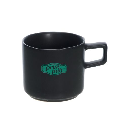 Blackwell koffiekop van 22 cl porselein met enkelkleurig PrintPub-logo zichtbaar op voorzijde.
