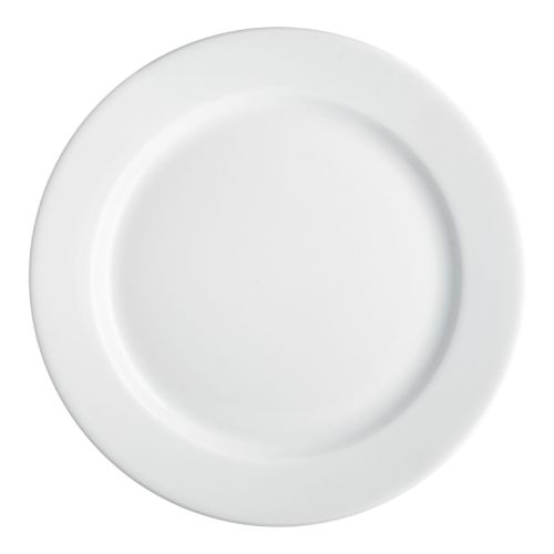 Bord brede rand wit 28 cm. bedrukken