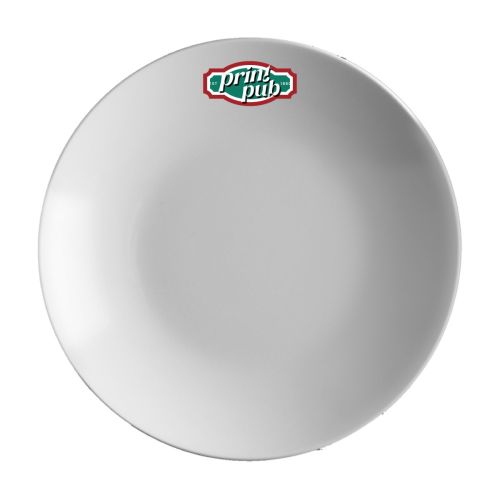 Porseleinen Isabelle bord 26 cm met meerkleurige opdruk van PrintPub-logo op de voorkant.