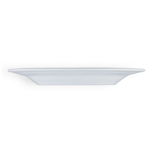 Bord Princip 27 cm porselein, zijaanzicht van de rand en het profiel