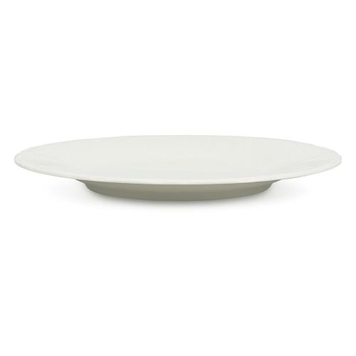 Zijaanzicht van Bord Retro 27 cm porselein met licht opstaande rand en klassieke afwerking.