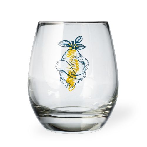 Esprit tumbler 33 cl glas met meerkleurig logo op het vooraanzicht