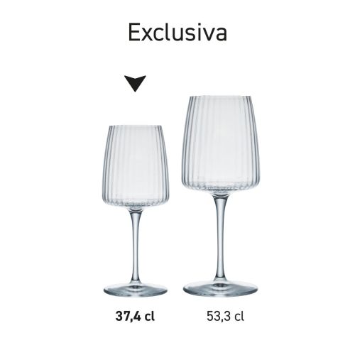 Exclusiva Wijnglas 37,4 cl glas in serie, meerdere exemplaren naast elkaar getoond