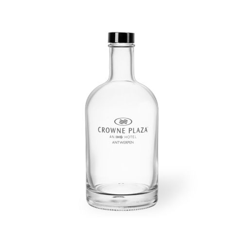 Fles Oslo 0,5 liter glas met eenkleurig logo van Crowne Plaza op de voorzijde