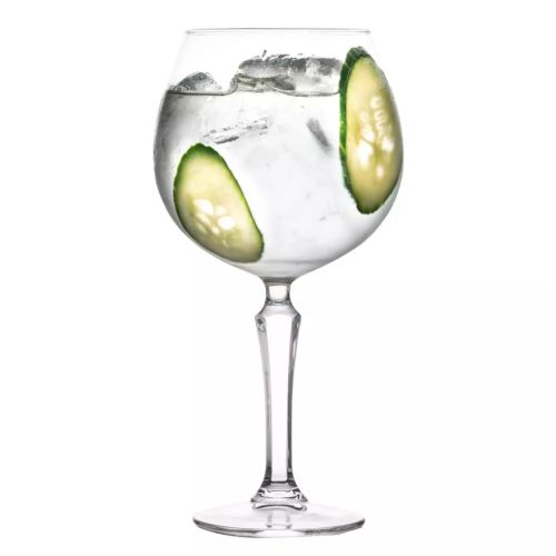 Gin tonicglas Spksy 58 cl glas gevuld met gin-tonic op witte achtergrond
