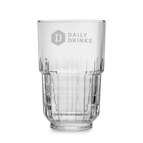 Longdrinkglas Tarq 35 cl. met gegraveerd DailyDrinks-logo op het voorpaneel