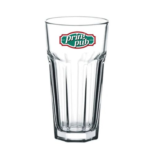 Casablanca Juice glas 36,5 cl. bedrukt met meerkleurig PrintPub-logo zichtbaar aan de voorzijde.