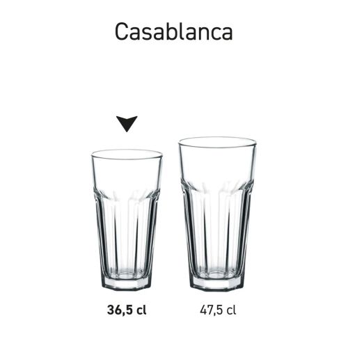 Overzicht van Casablanca Juice glazen opgesteld als productserie.