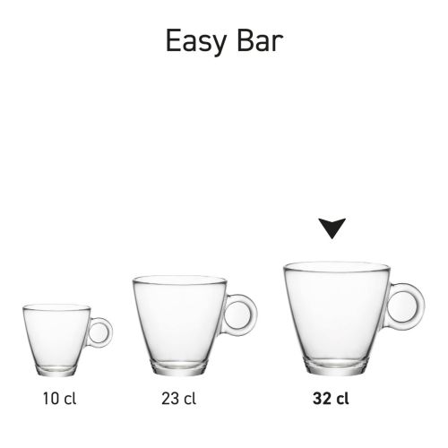 Serie Easy Bar theekoppen gepresenteerd als reeks gelijke modellen naast elkaar.