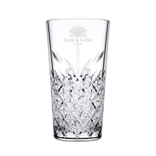Stapelbaar Timeless Longdrink glas 34,5 cl. rechtopstaand weergegeven in vooraanzicht.