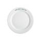 Bord brede rand wit 17 cm. bedrukken