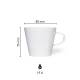 Koffiekop Mammoet Budgetline Neo 19 cl wit bedrukken