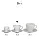 Dom Koffie wit 15 cl. SET bedrukken