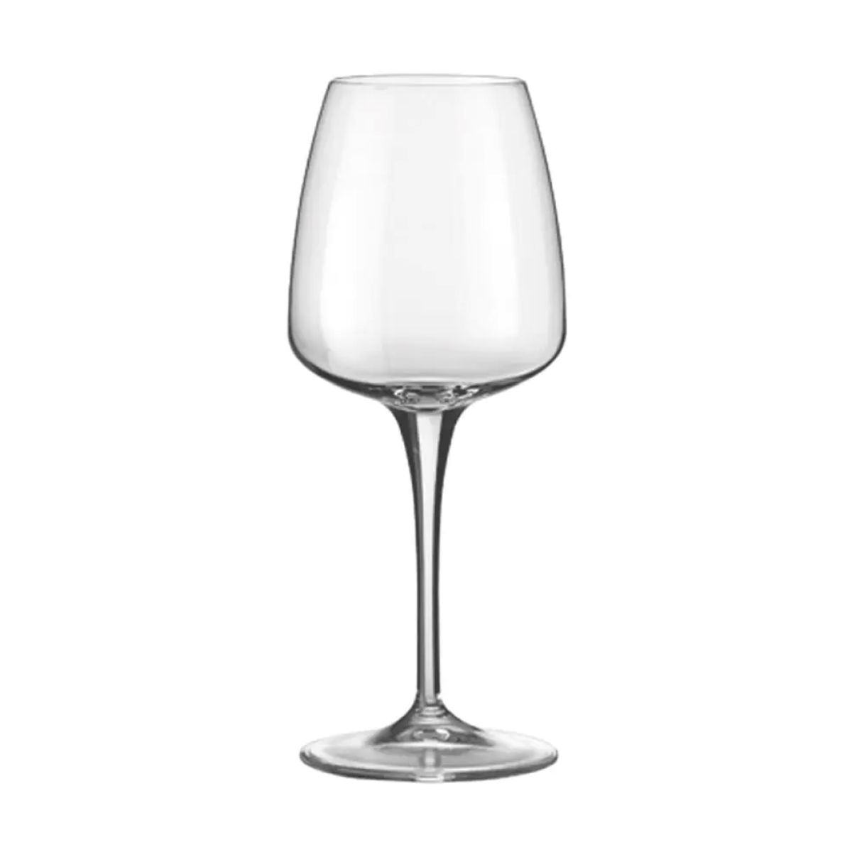 Glazen Aurum wijnglas 43 cl recht van voren, met hoge kelk en smalle steel.