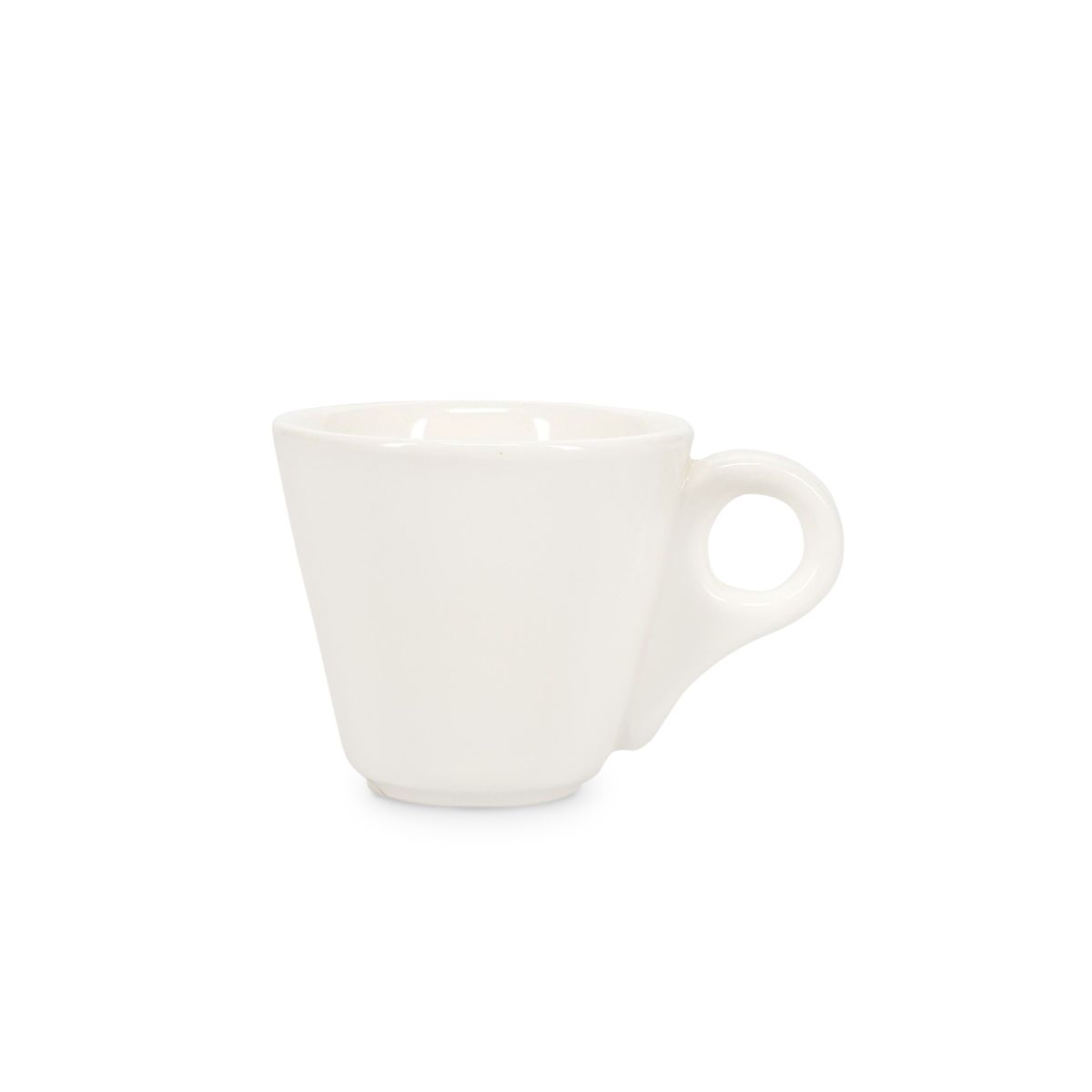 Vooraanzicht van Baristo Espresso Kop 8 cl. van wit porselein, geschikt voor horeca en koffieservice.