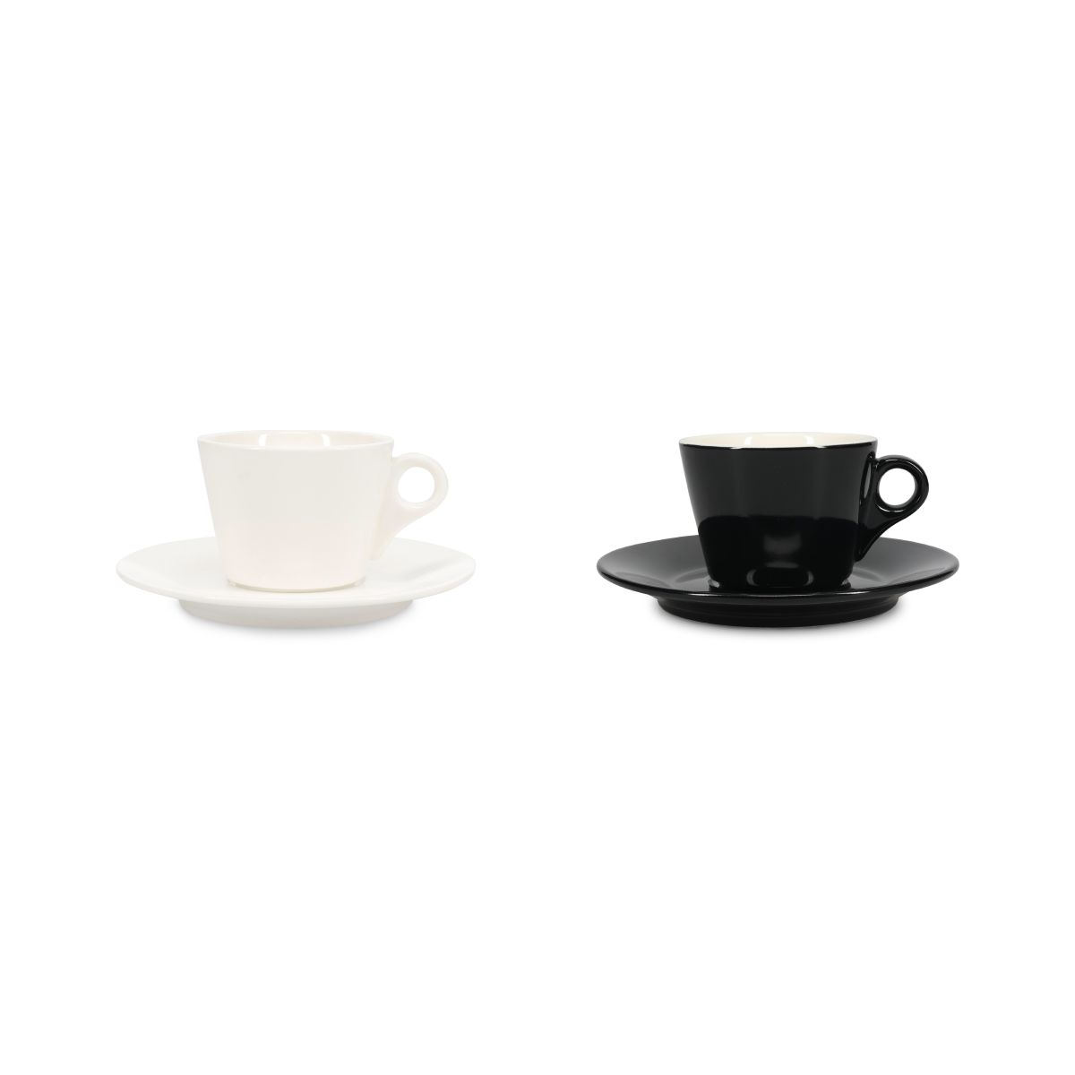 Kleuroverzicht van Baristo Koffie 16 cl. SET porselein met meerdere varianten naast elkaar.