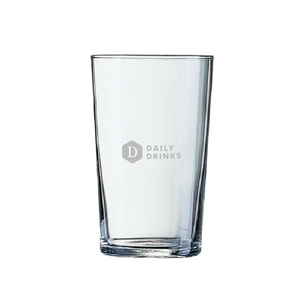 Bier proefglaasje Conique 20 cl. met gegraveerd DailyDrinks-logo zichtbaar op de voorkant.