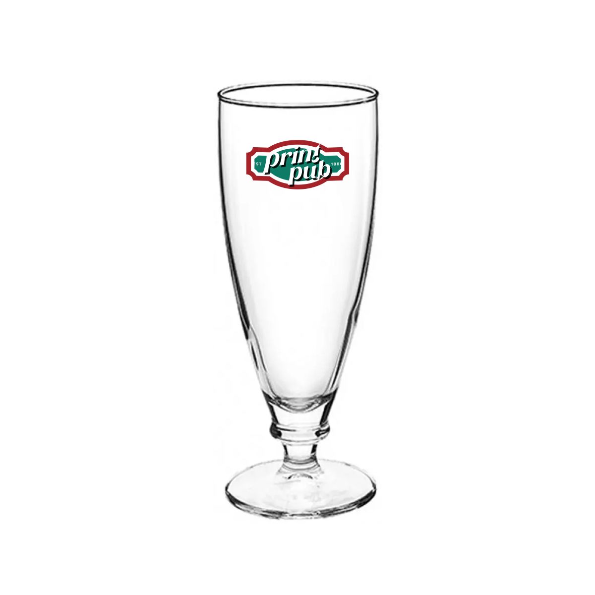 Bierglas Harmonia 27,5 cl. voorzien van kleurrijke PrintPub-opdruk op de voorzijde.