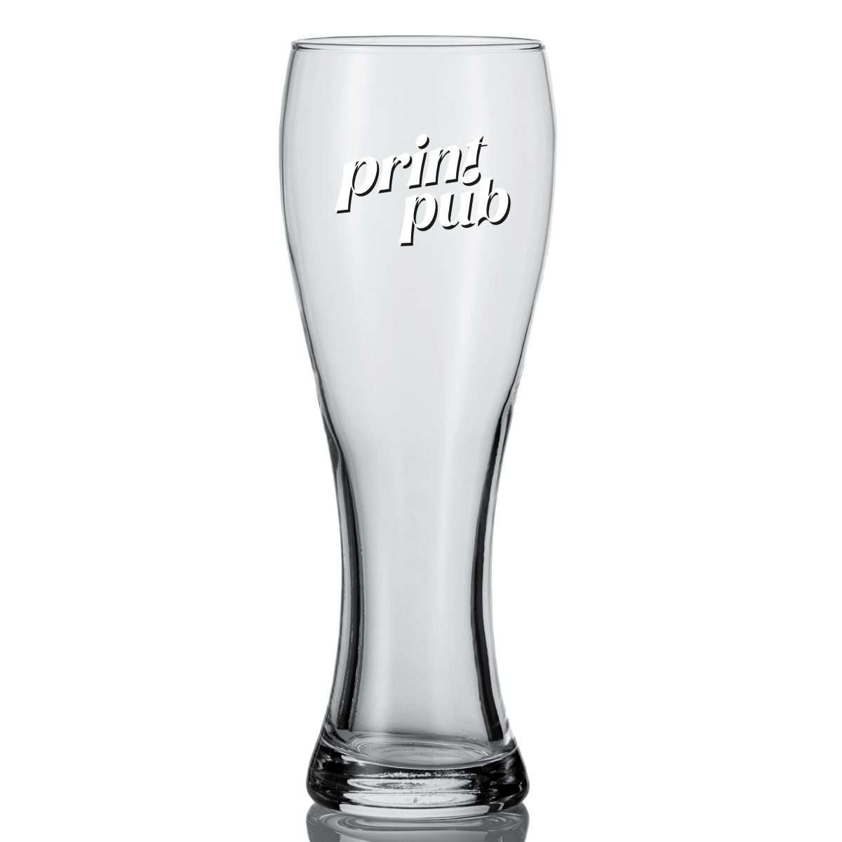 Bierglas Pantheon 50 cl. TAPMAAT glas met meerkleurig PrintPub-logo op de voorzijde bedrukt.