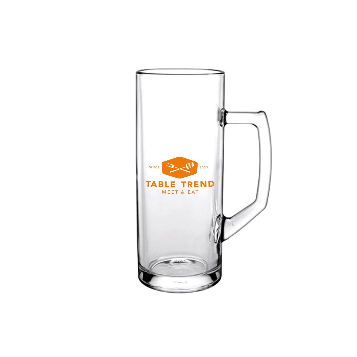 bierpul Reno 30 cl. tapmaat met éénkleurig TableTrend-logo op de voorzijde van het glas.