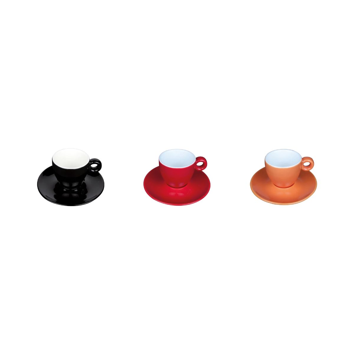 Visueel overzicht van beschikbare kleuren van Bola espresso set 8 cl. in porselein.