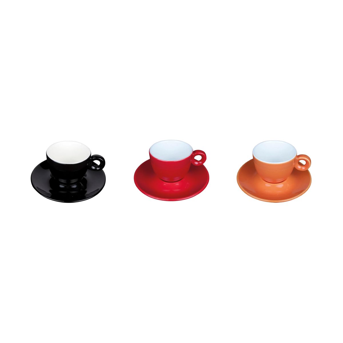 Overzicht van beschikbare kleurvariaties van Bola koffie 15 cl. set in porselein.