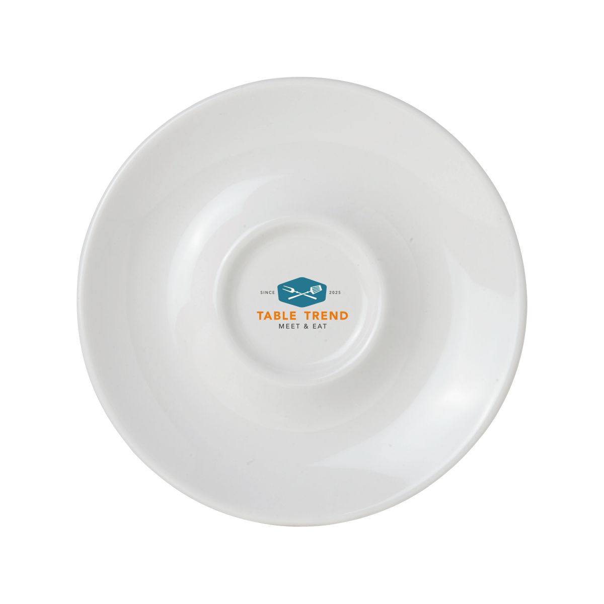Meerkleurige TableTrend-logo-bedrukking op Bola cappuccinoschotel 14,5 cm porselein.