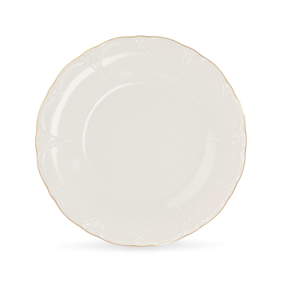 Ivoor-goud porseleinen bord Retro van 21,5 cm