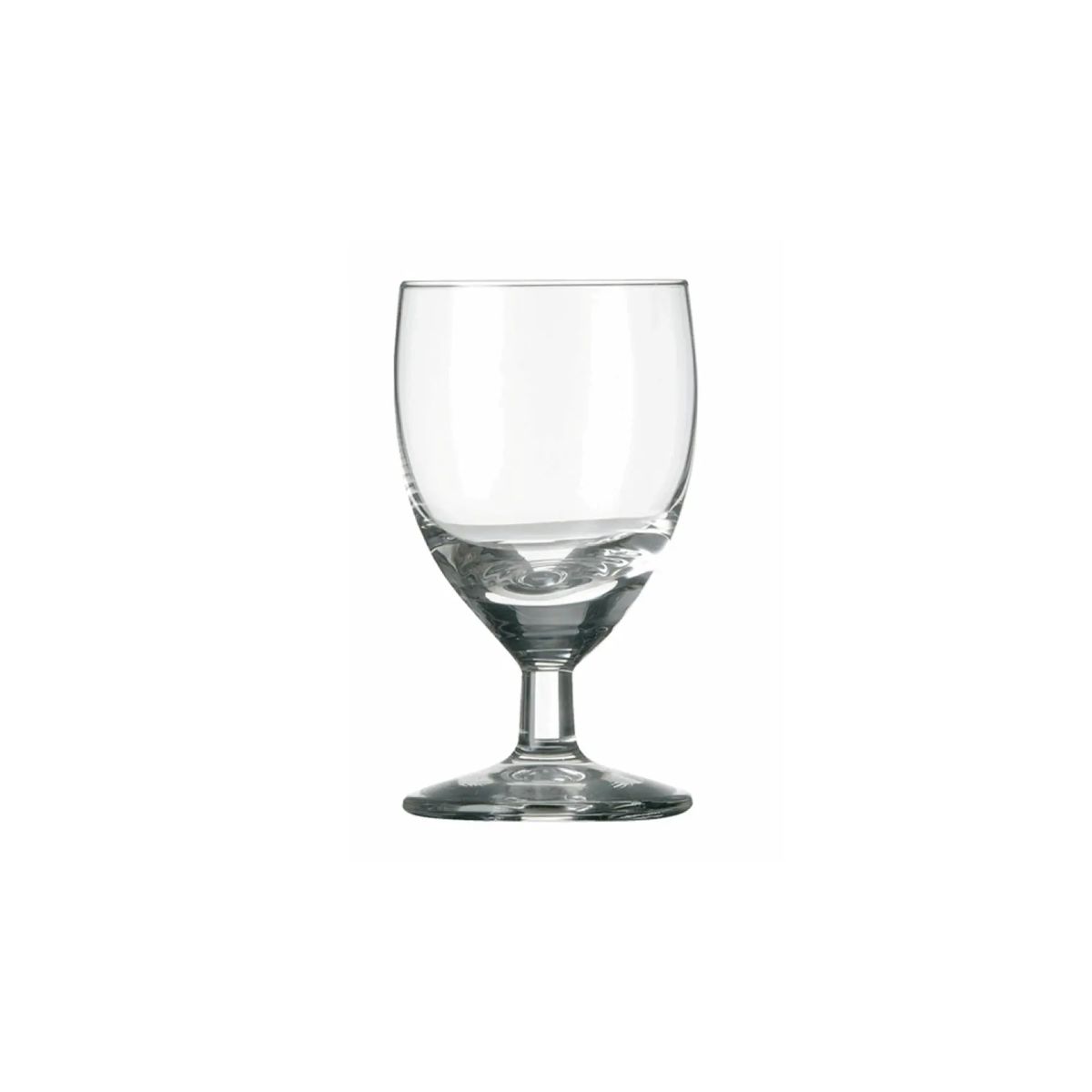 Borrelglas Gilde 3,5 cl van helder glas in vooraanzicht, met rechte wanden en smalle voet.