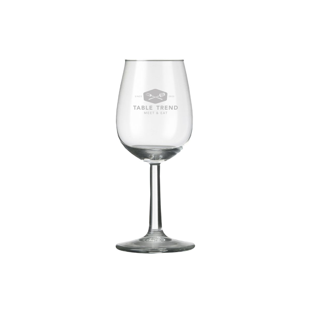 Bouquet portglas 14 cl. met gegraveerd TableTrend-logo op de voorzijde van het glas.