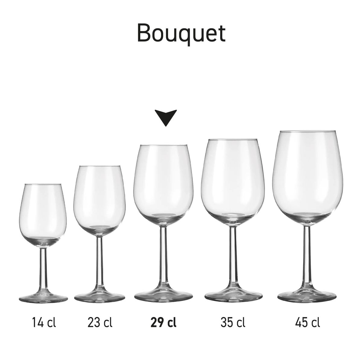 Serieafbeelding van meerdere Bouquet wijnglazen naast elkaar gepresenteerd.