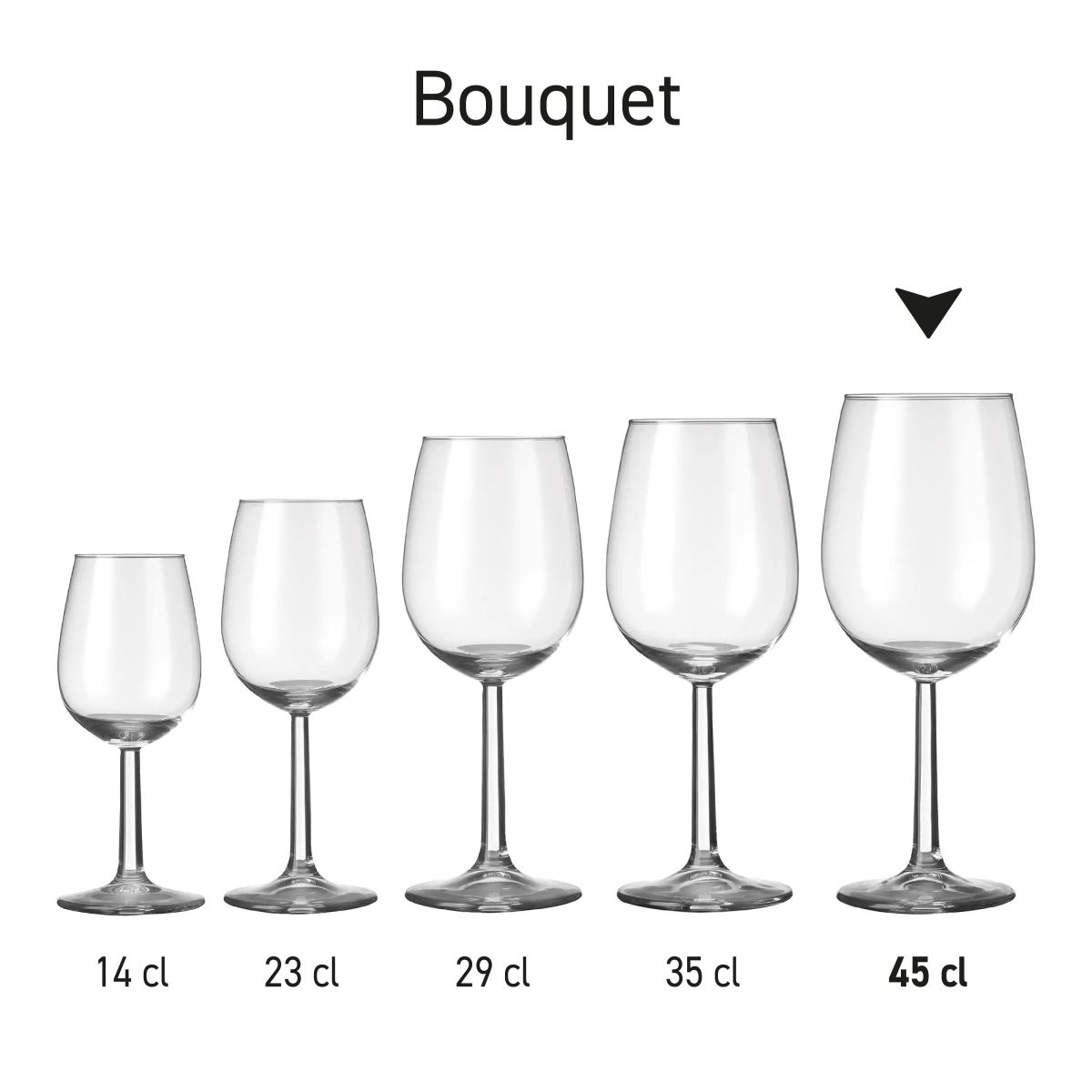 Overzichtsafbeelding van meerdere Bouquet wijnglazen als onderdeel van een serie.