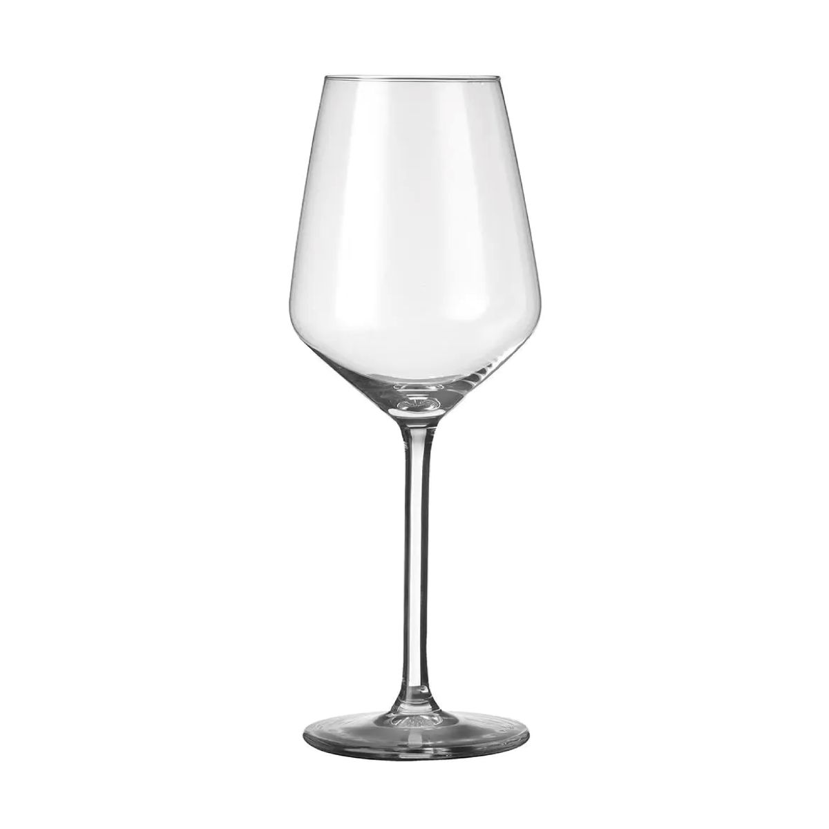 Frontaal zicht op het Carre wijnglas 38 cl. van helder glas, strak en tijdloos ontwerp.