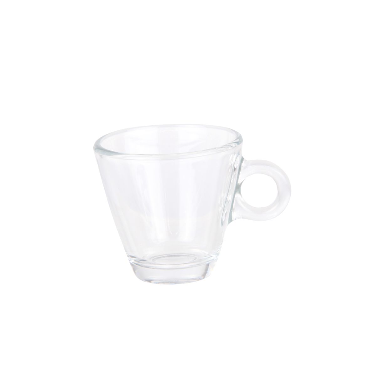 Recht vooraanzicht van de Easy Bar Espresso Kop 10 cl. glas, helder en zonder opdruk.