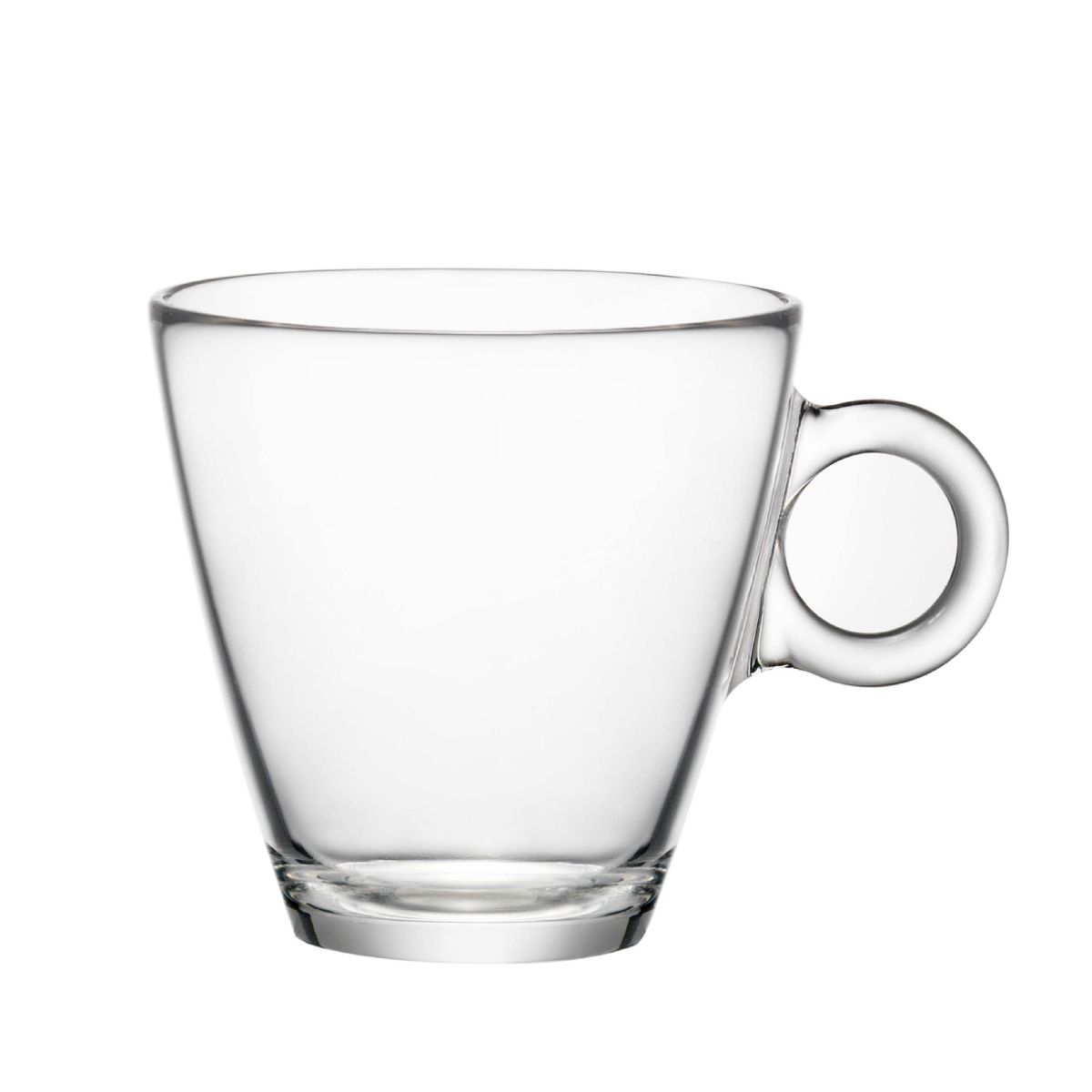 Easy Bar theekop 32 cl. van helder glas in vooraanzicht met rechte wand en gladde randafwerking.
