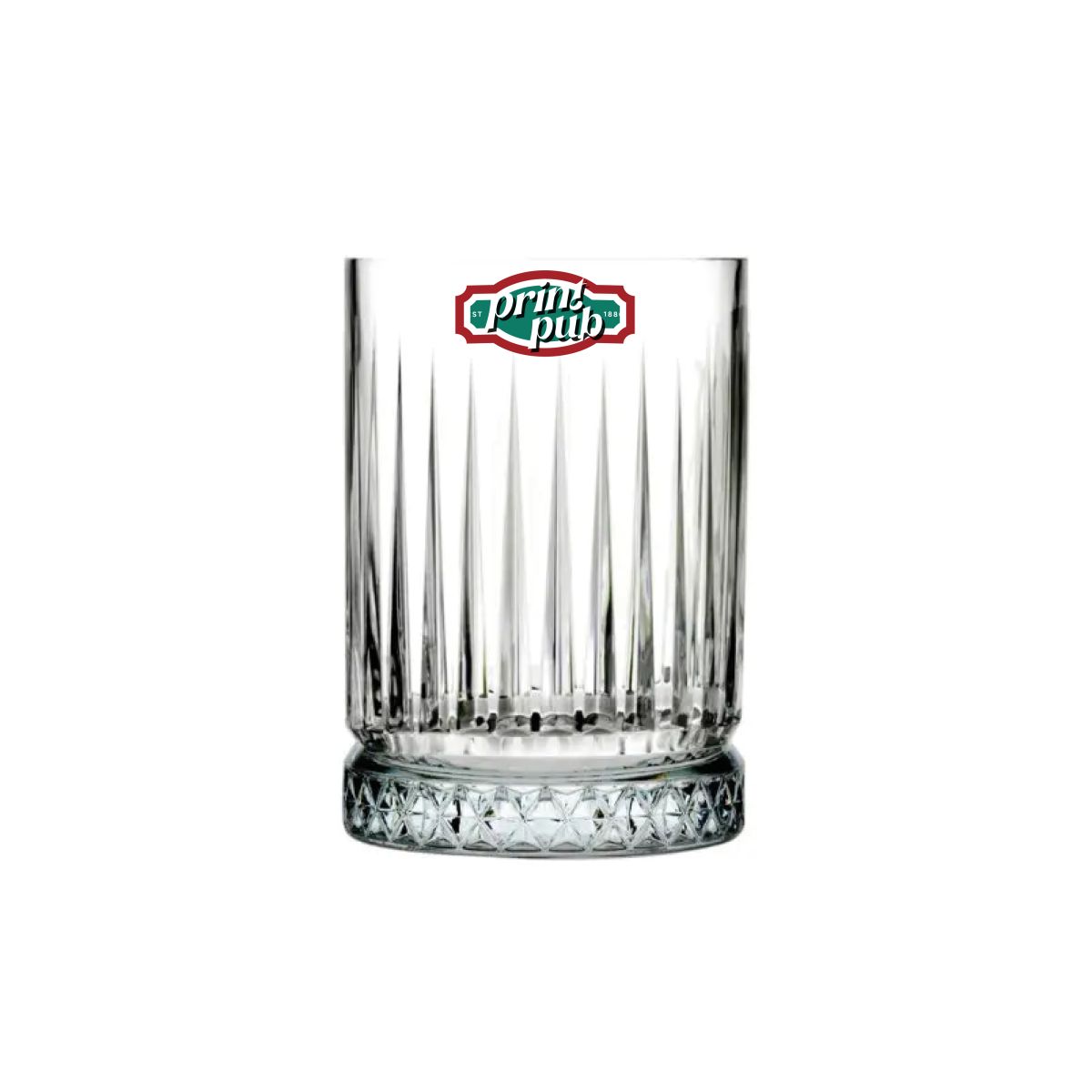 Shotglas 6 cl. bedrukt met meerkleurig PrintPub-logo op de voorkant.