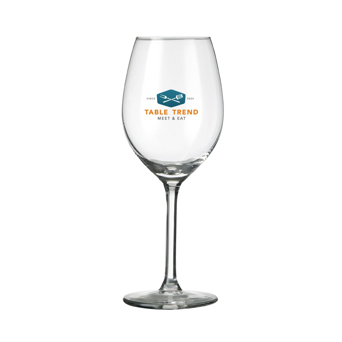 Esprit 32 cl. wijnglas met TableTrend-logo in meerdere kleuren op de voorzijde gedrukt.