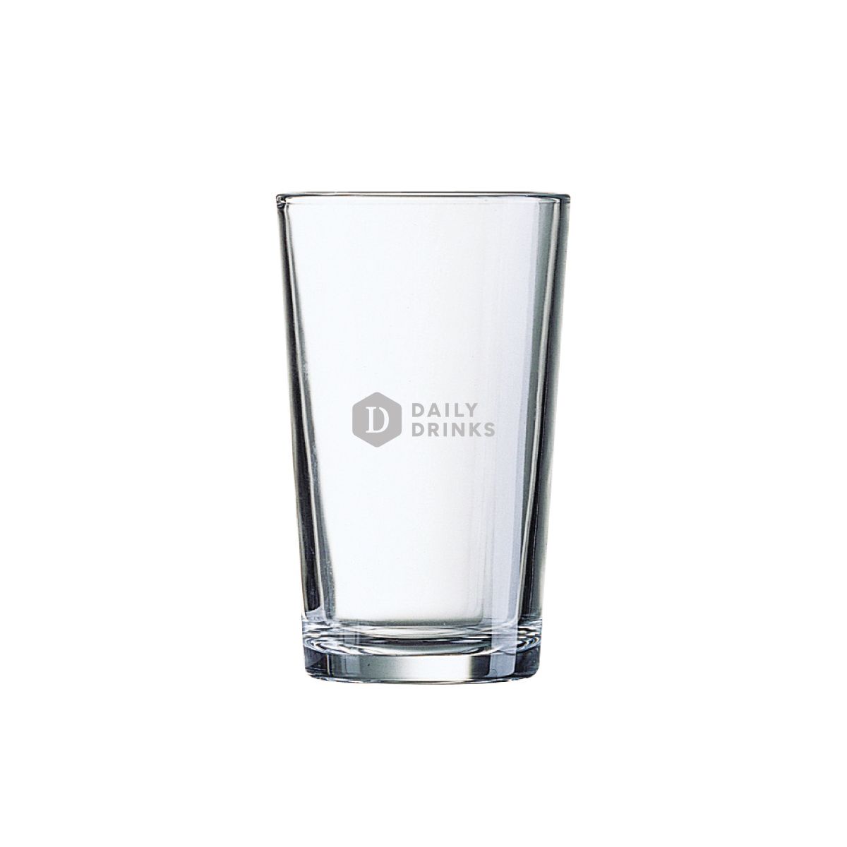 Glas Conique 8 cl met gegraveerd DailyDrinks-logo zichtbaar op de voorzijde.