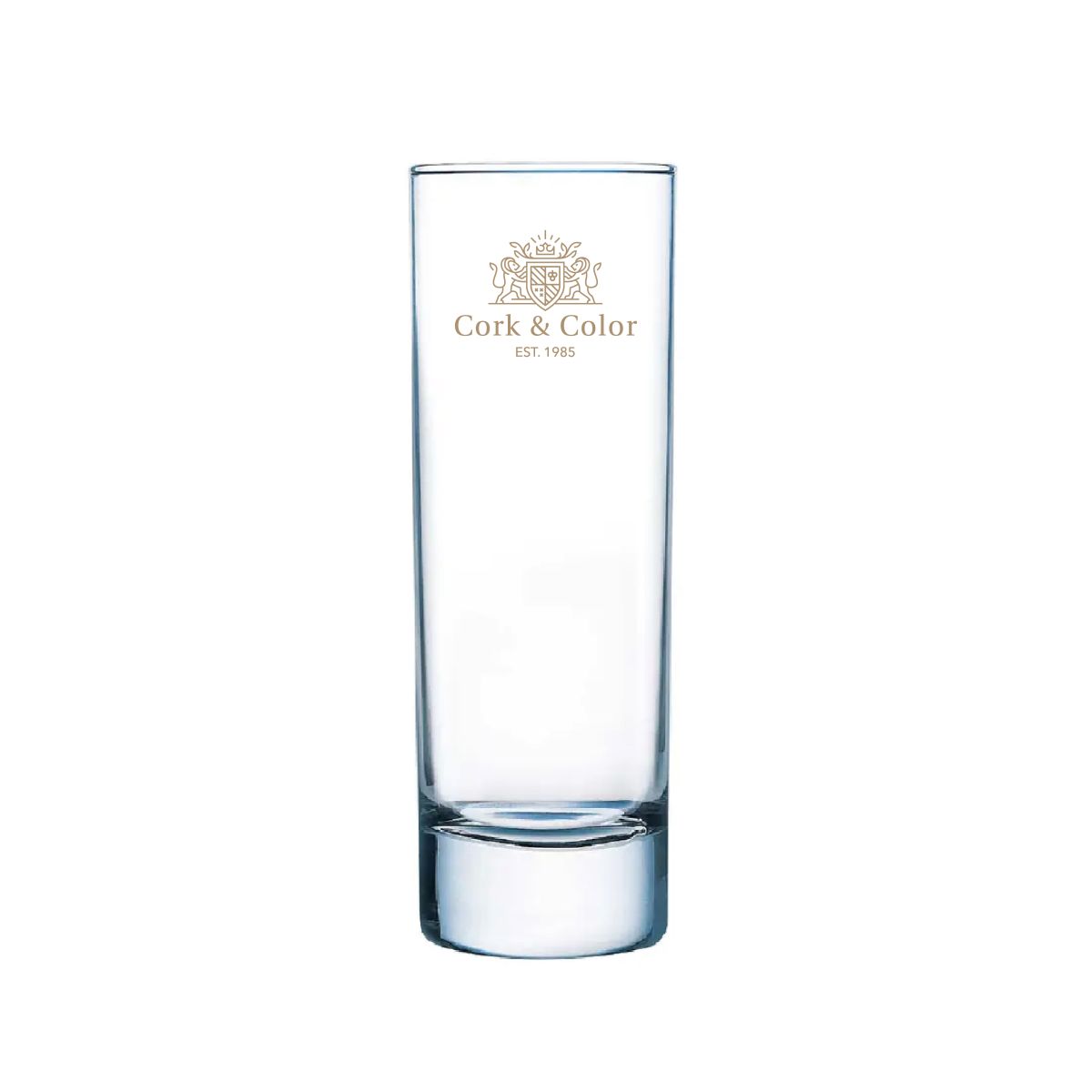 Islande glas 22 cl. met CorkColor-logo in één kleur zichtbaar op de voorzijde.