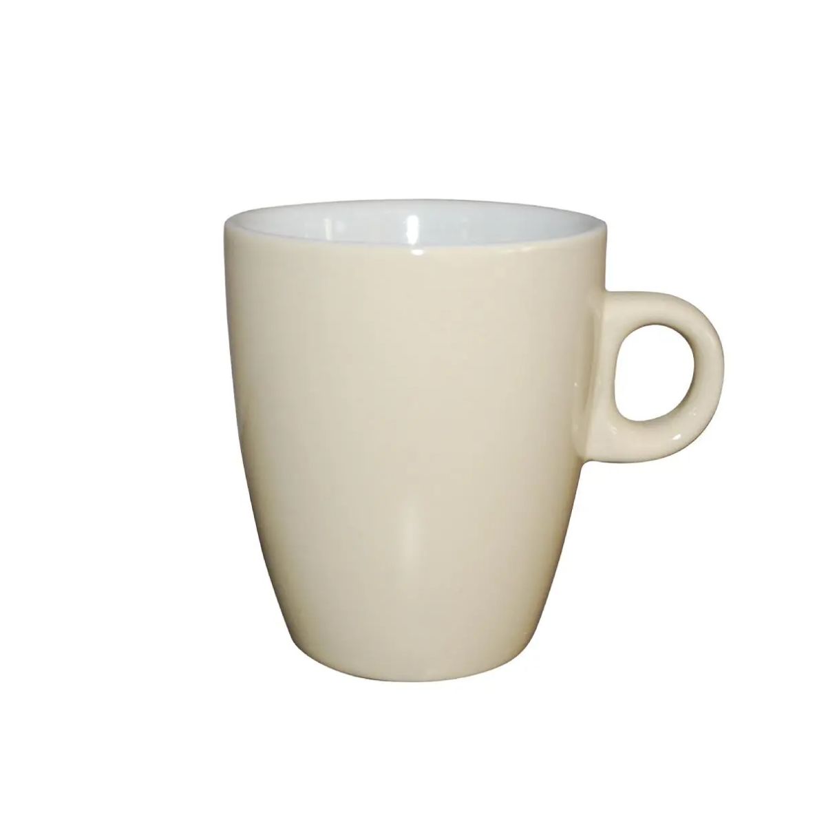 Beige Sonja mok van 18 cl in porselein met zachte beige tint