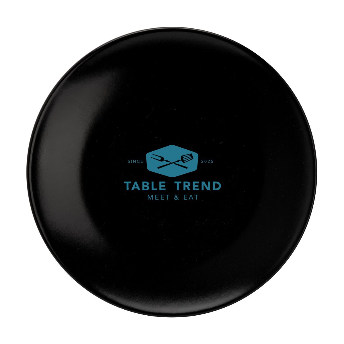 TableTrend-logo in één kleur op het midden van het Venus bord 26 cm porselein.