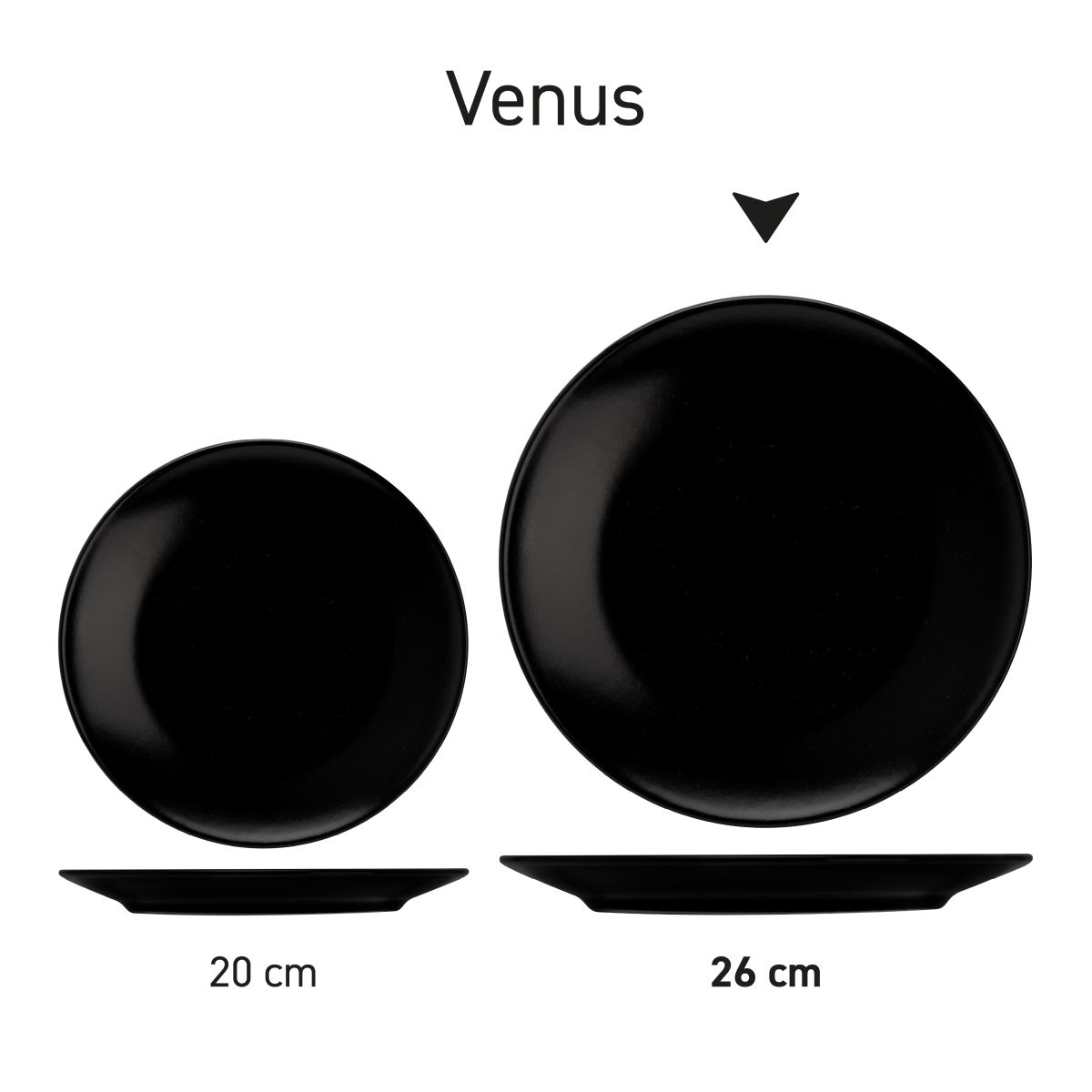 Serie-opstelling van meerdere Venus borden, overzichtelijk weergegeven.