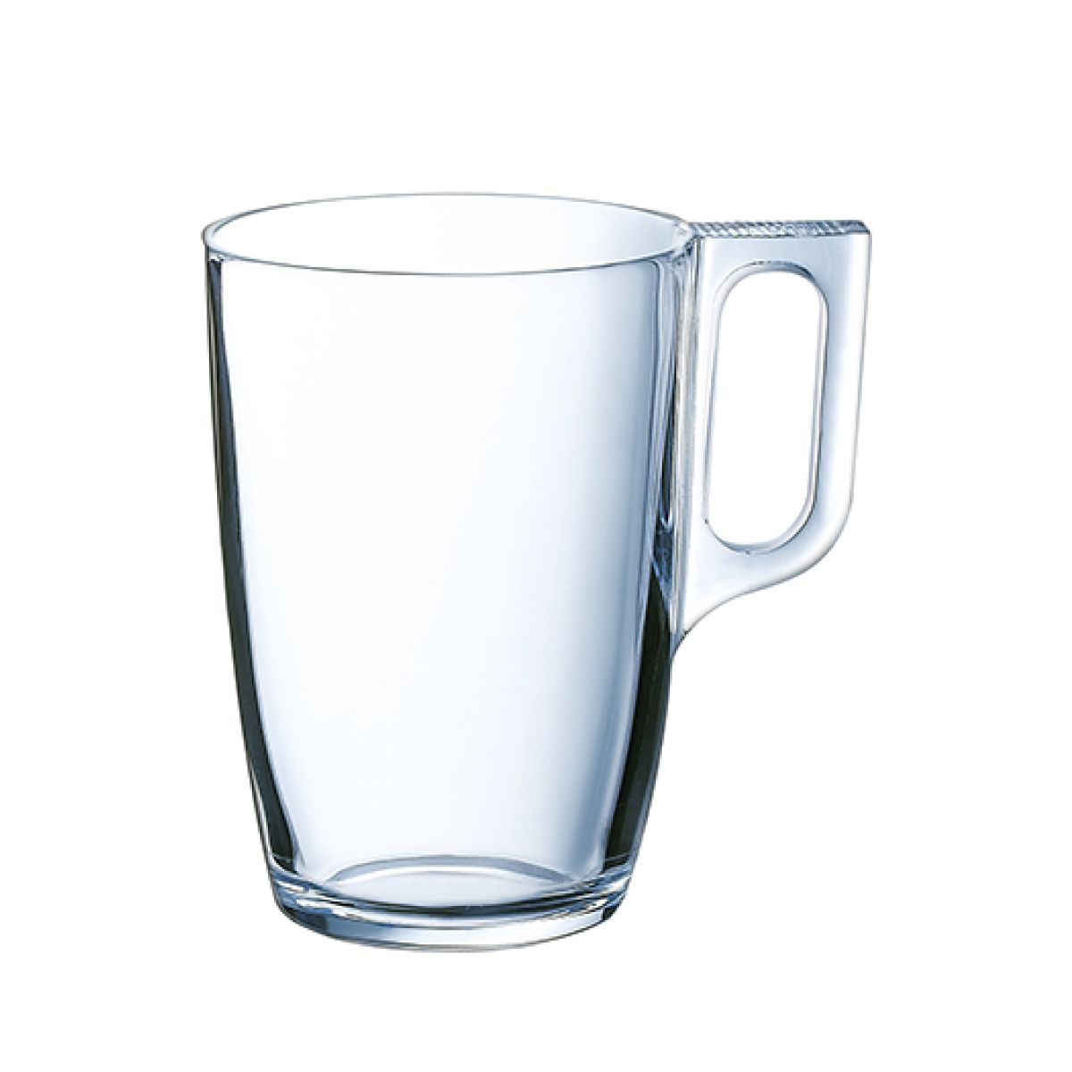 Helder Voluto glas 32 cl. in strakke cilindervorm, zichtbaar in vooraanzicht.